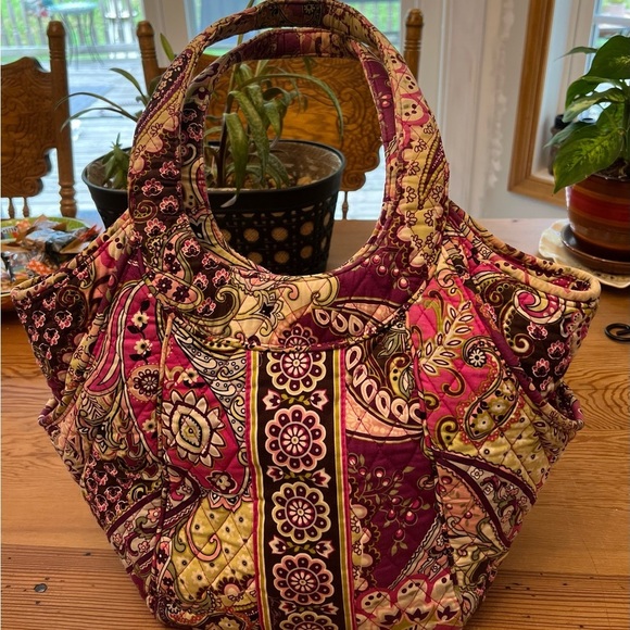 Vera Bradley Handbags - VERA BRADLEY VERY BERRY PAISLEY QUILTED EMILY SATCHEL SHOULDER BAG PURSE HANDBAG
